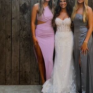 Katie May Lilac Maxi Dress with Slit